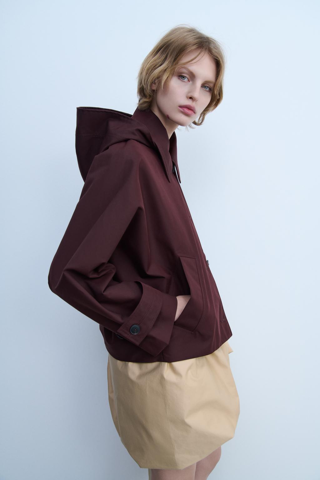 HOODED TRENCH COAT