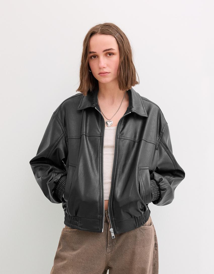 OVERSIZED LEATHER JACKET