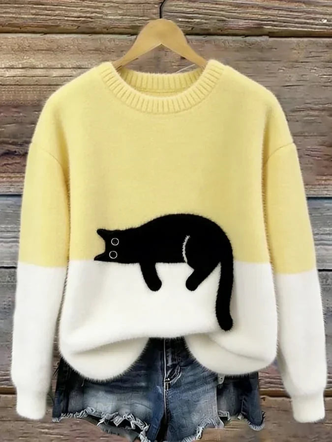 Luna | Women's Cat Motif Sweatshirt