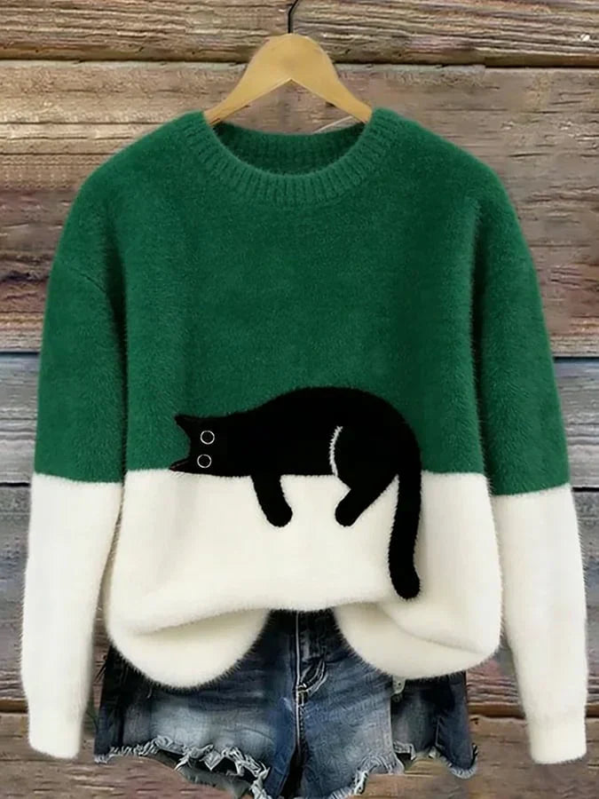 Luna | Women's Cat Motif Sweatshirt