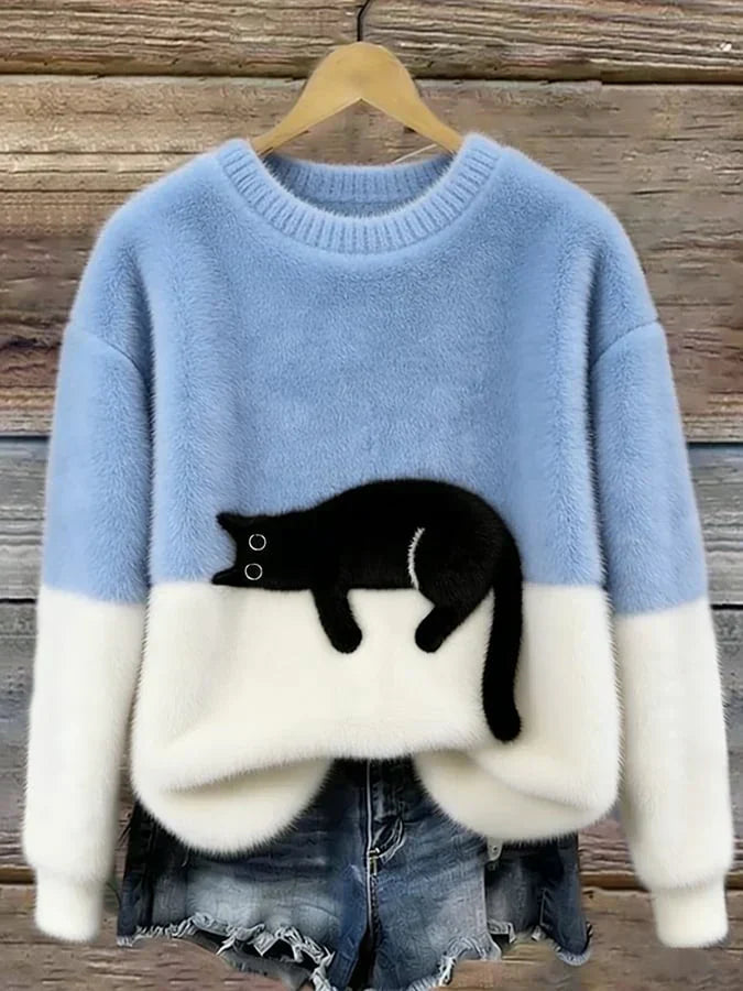 Luna | Women's Cat Motif Sweatshirt