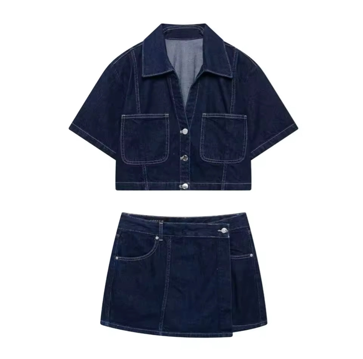 DENIM SKIRT SET