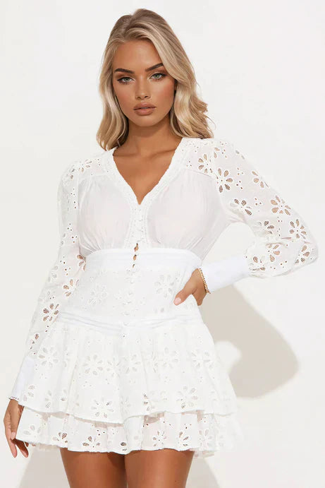 EYELET DRESS